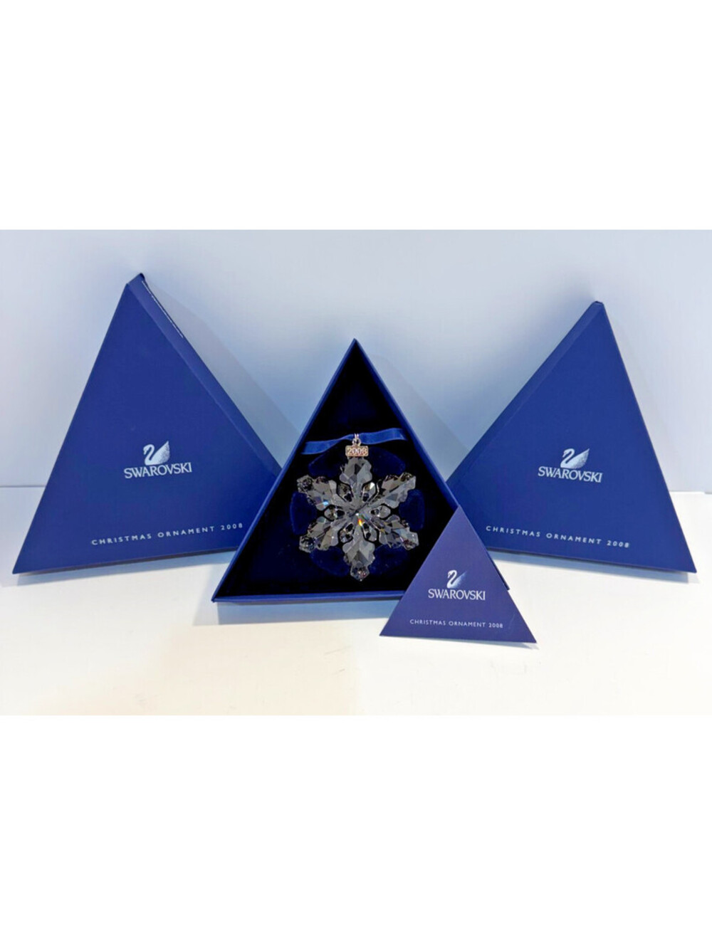 Swarovski Crystal 2008 Christmas Ornament Snowflake Boxed Authentic 942045